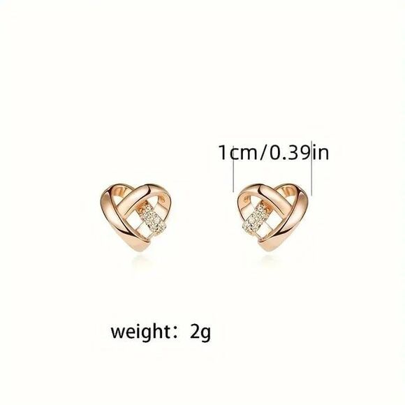 Little Wrapped Heart Earrings: - Picture 3 of 4